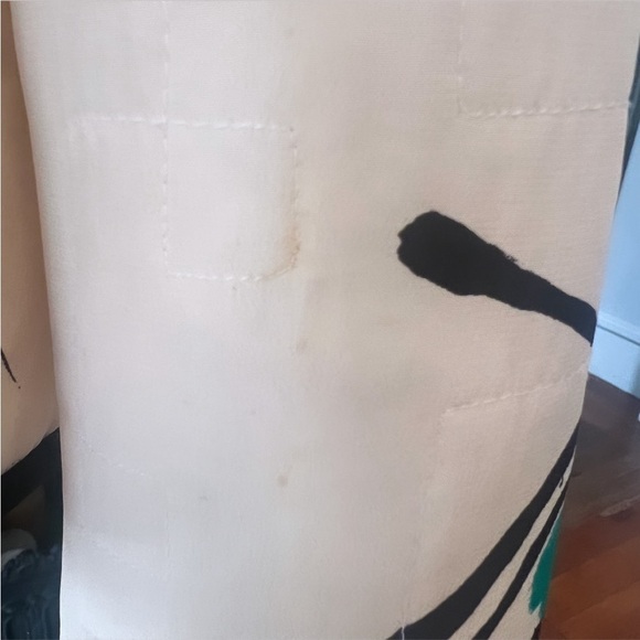 VINTAGE LEVINO VERNA 100% Silk White & Multi Color Abstract Print‎ Jacket Size 4 - Picture 15 of 16